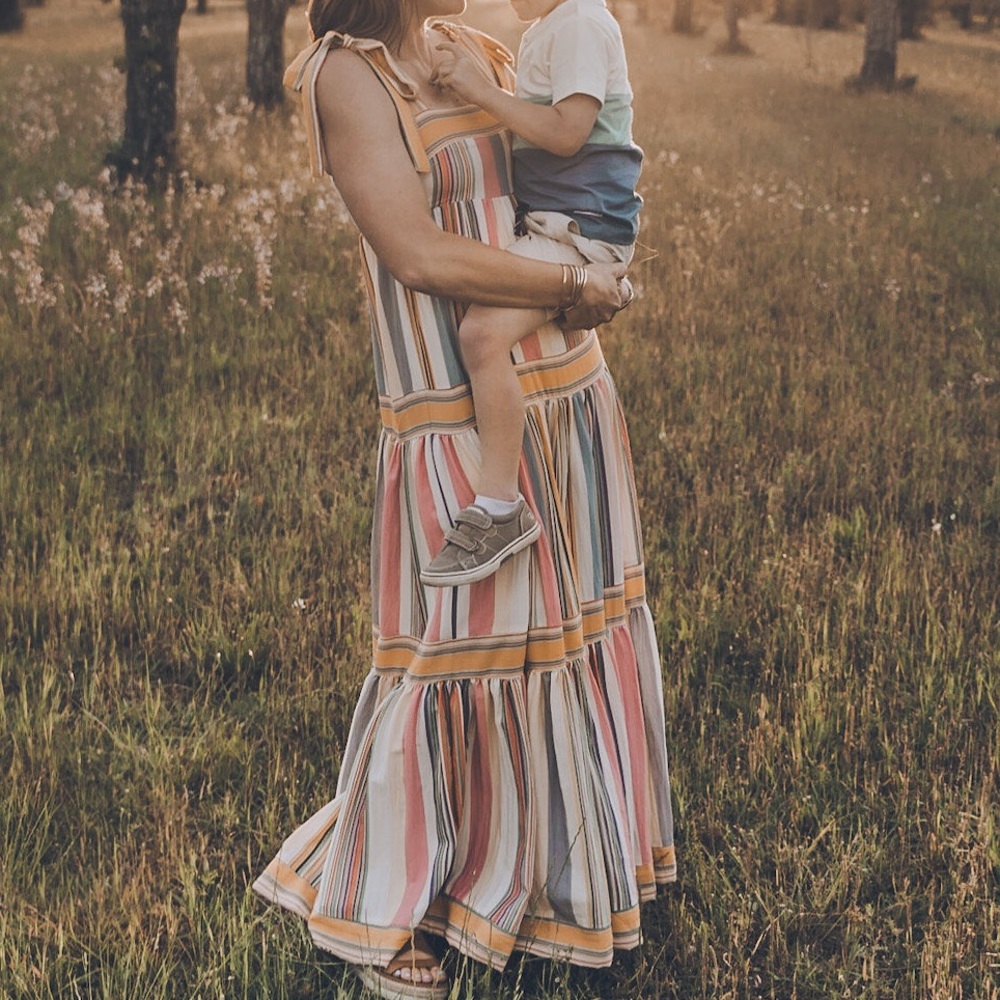 Multi color, maxi spring dress, brand: by together, size small